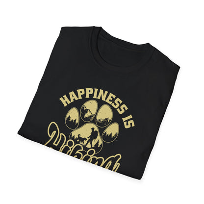 Hiking with My Dog Unisex Softstyle T-Shirt