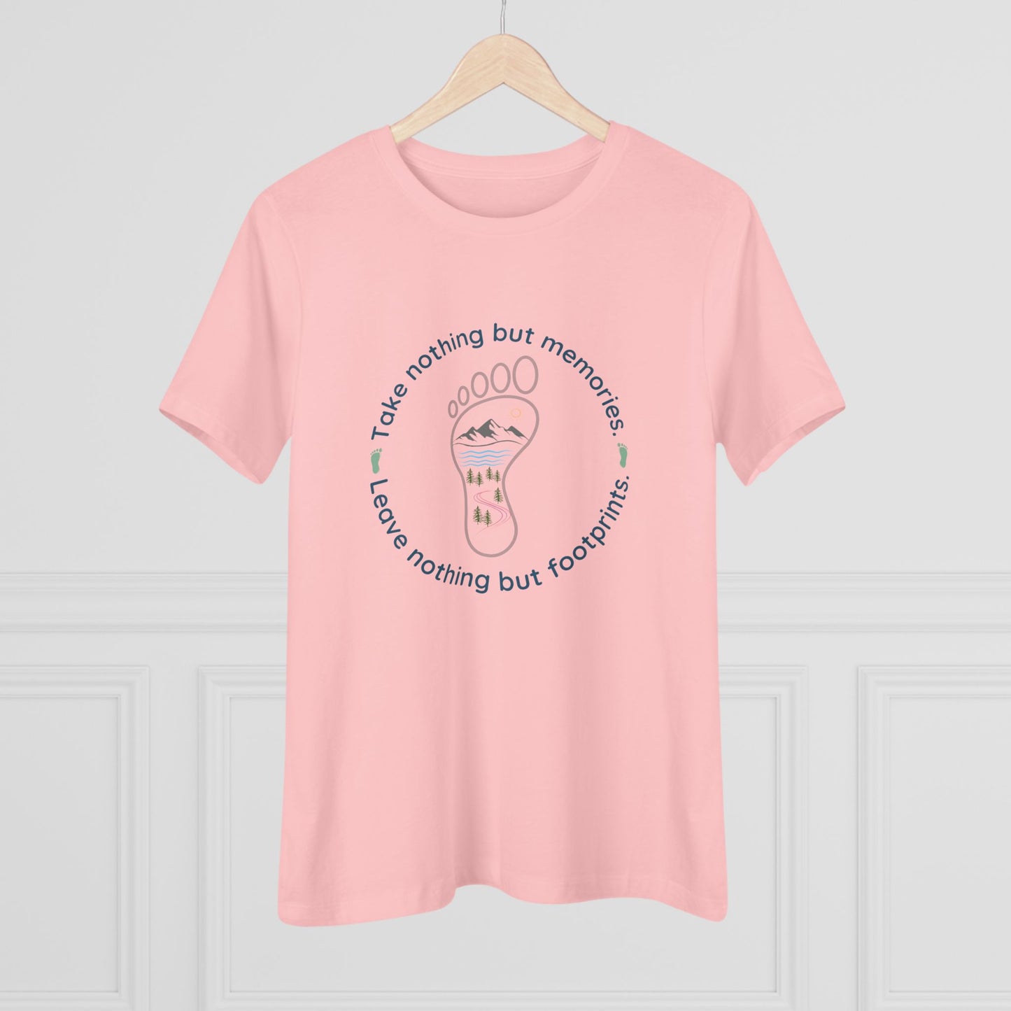 Womens Cotton Tee - Take Memories Leave Footprints