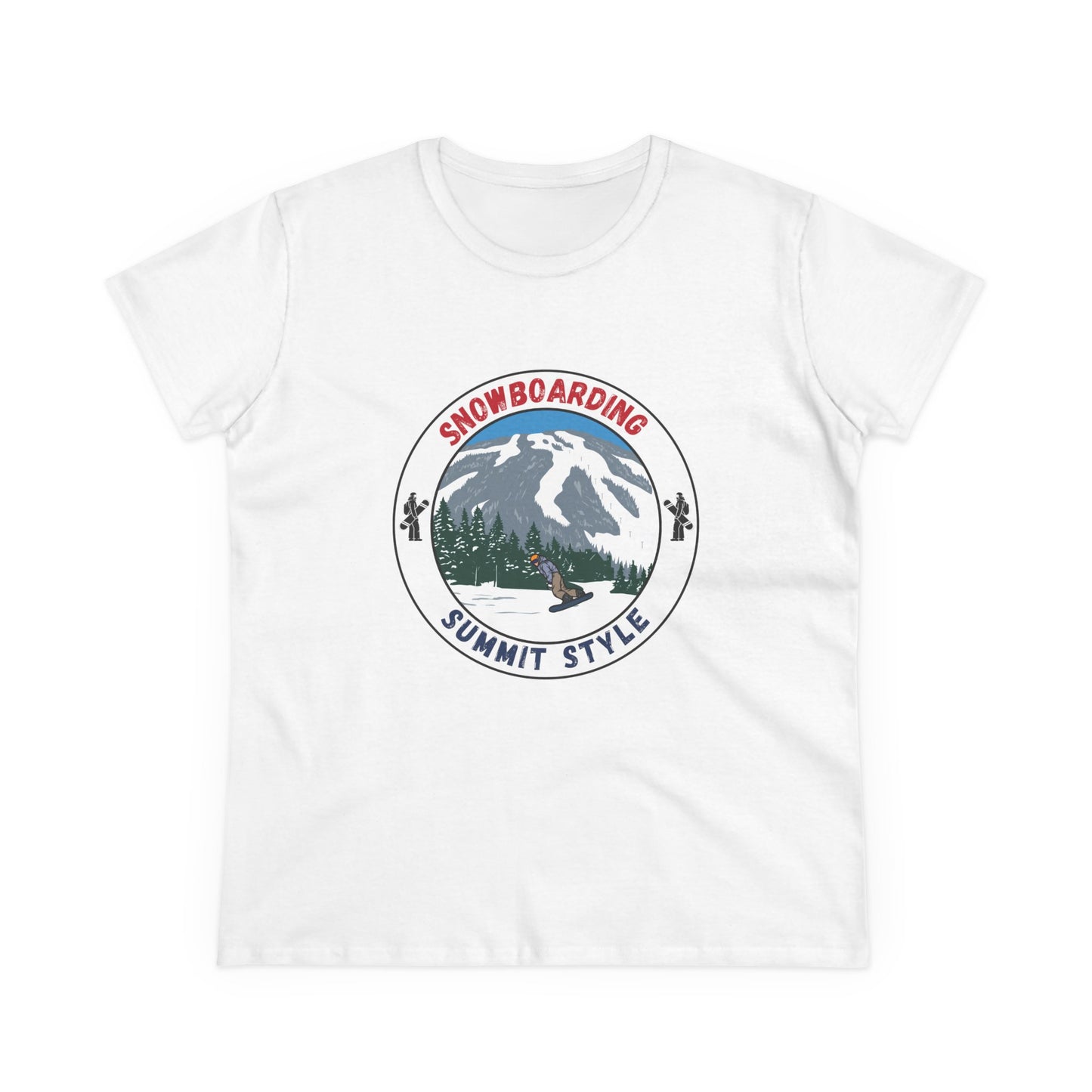 Women's Snowboard Summit Style Midweight Cotton T-Shirt