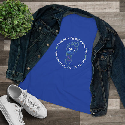 Women's Cotton Tee - Take Memories Leave Footprints