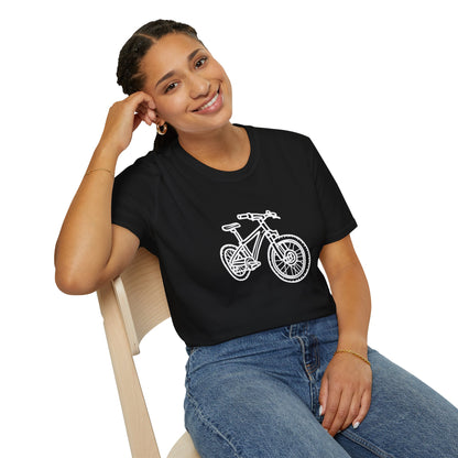 Mountain Bike Unisex T-Shirt - Outdoor Adventure Drawing