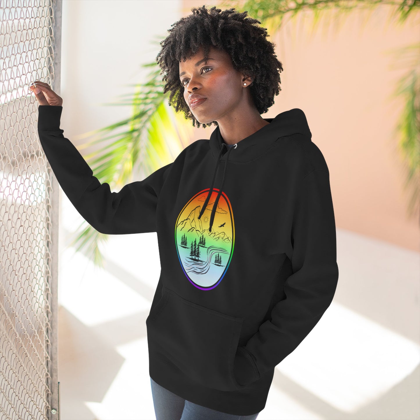 Natures Sunset Fleece Hoodie - Perfect for Outdoor Adventures, Gifts for Sports Lovers, Casual Wear, Winter Wardrobe