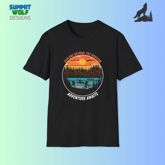 Explore Beyond the Horizon Adventure Unisex Softstyle T-Shirt
