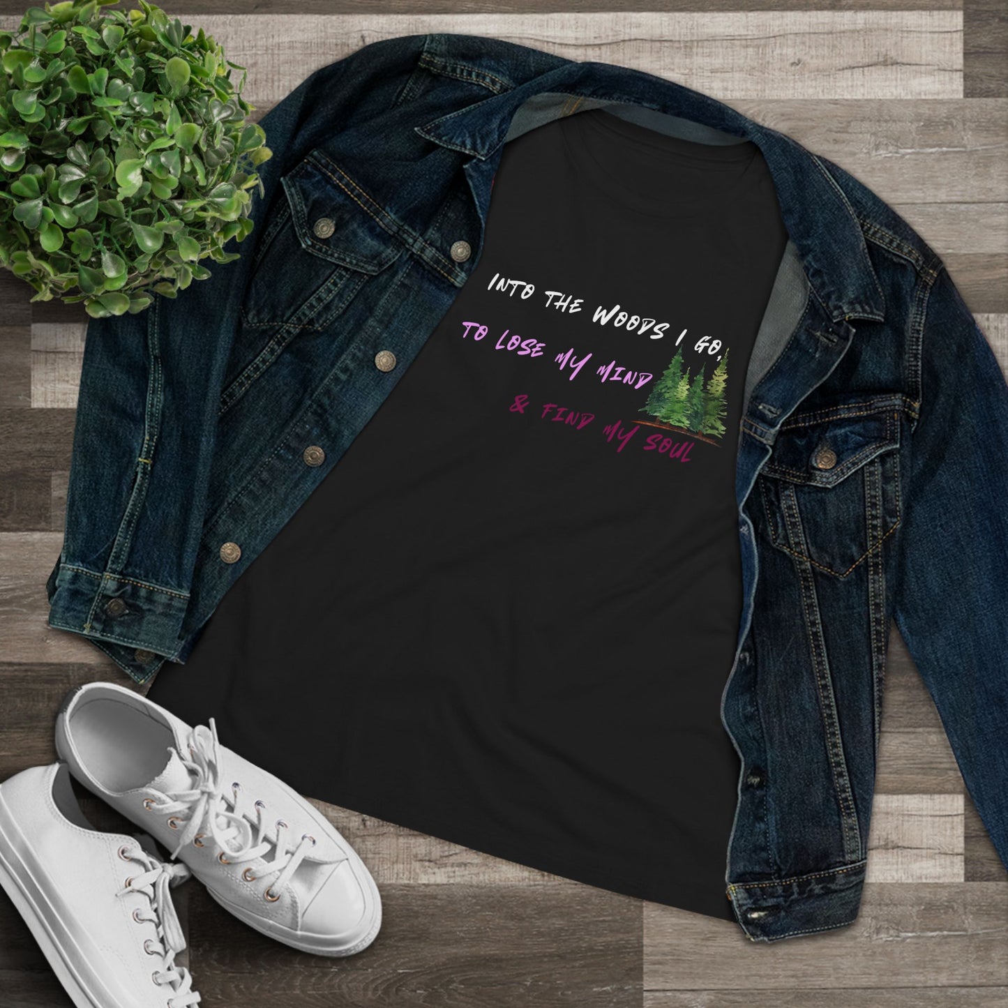 Into the Woods I Go Nature Lover Cotton Women's T-shirt
