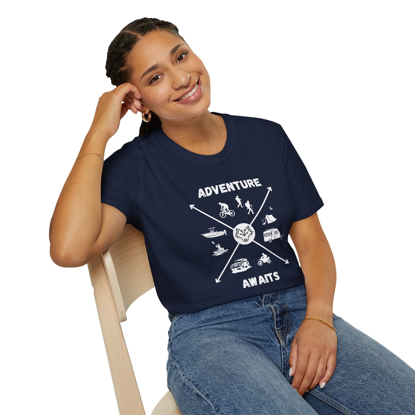 Adventure Awaits Cross Unisex Softstyle T-Shirt