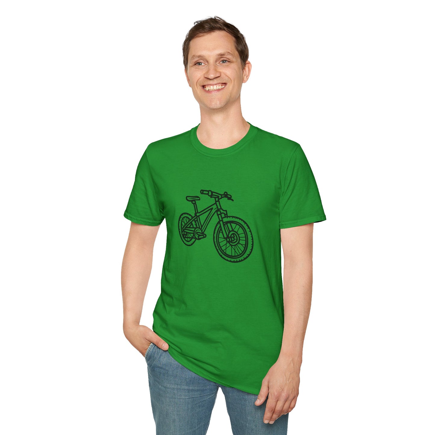 Mountain Bike Unisex T-Shirt - Outdoor Adventure Drawing