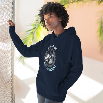 Get Airborne Fleece Hoodie - Perfect for Outdoor Adventures, Gifts for Sports Lovers, Casual Wear, Winter Wardrobe, Cycling Gear