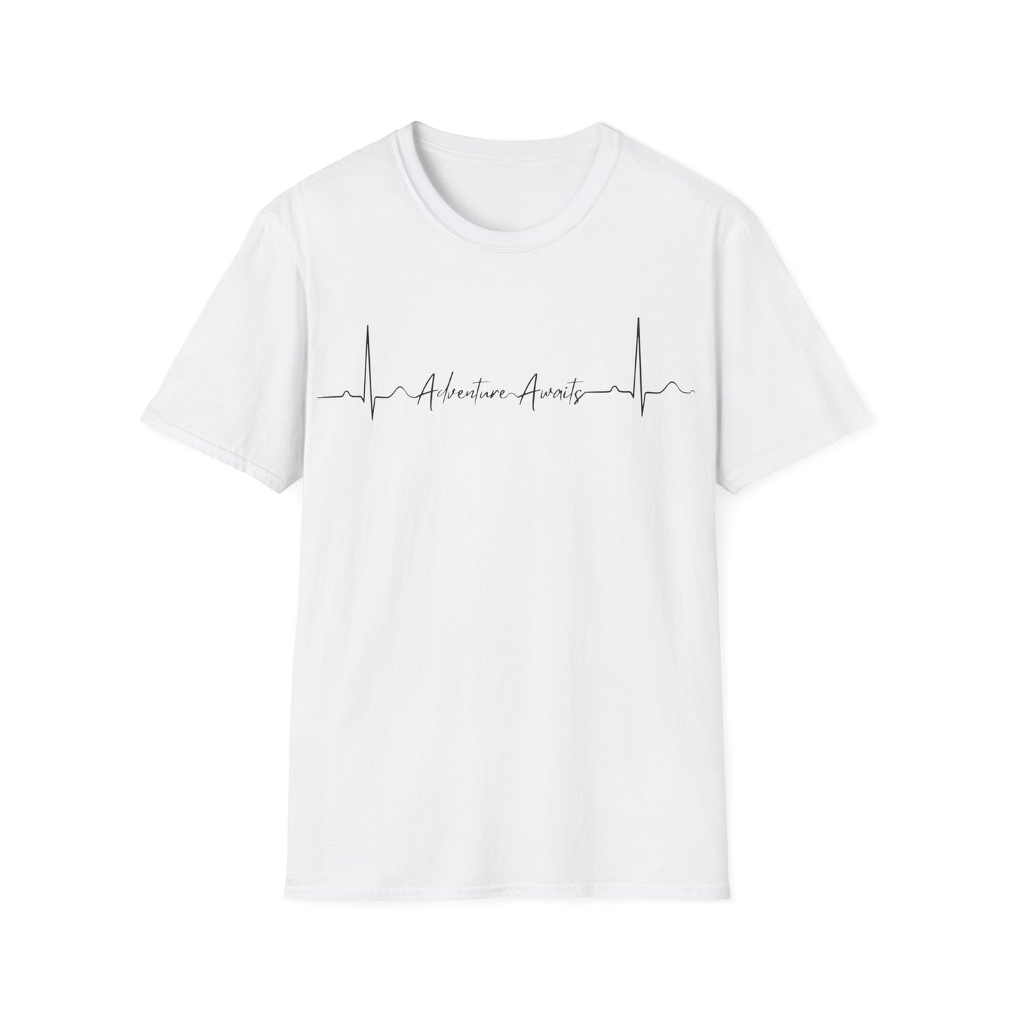 Heartbeat Adventure Awaits Unisex Softstyle T-Shirt
