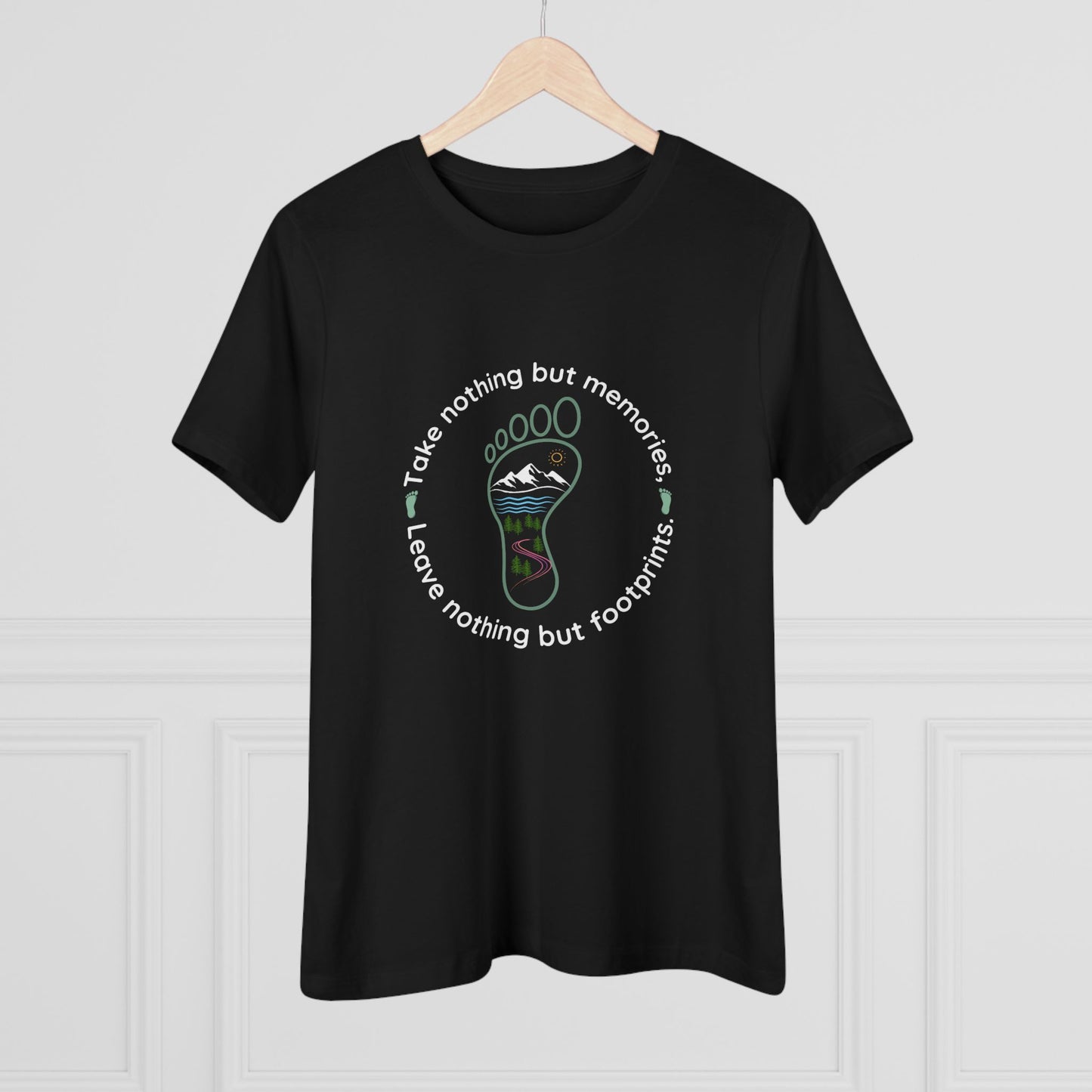Women's Cotton Tee - Take Memories Leave Footprints