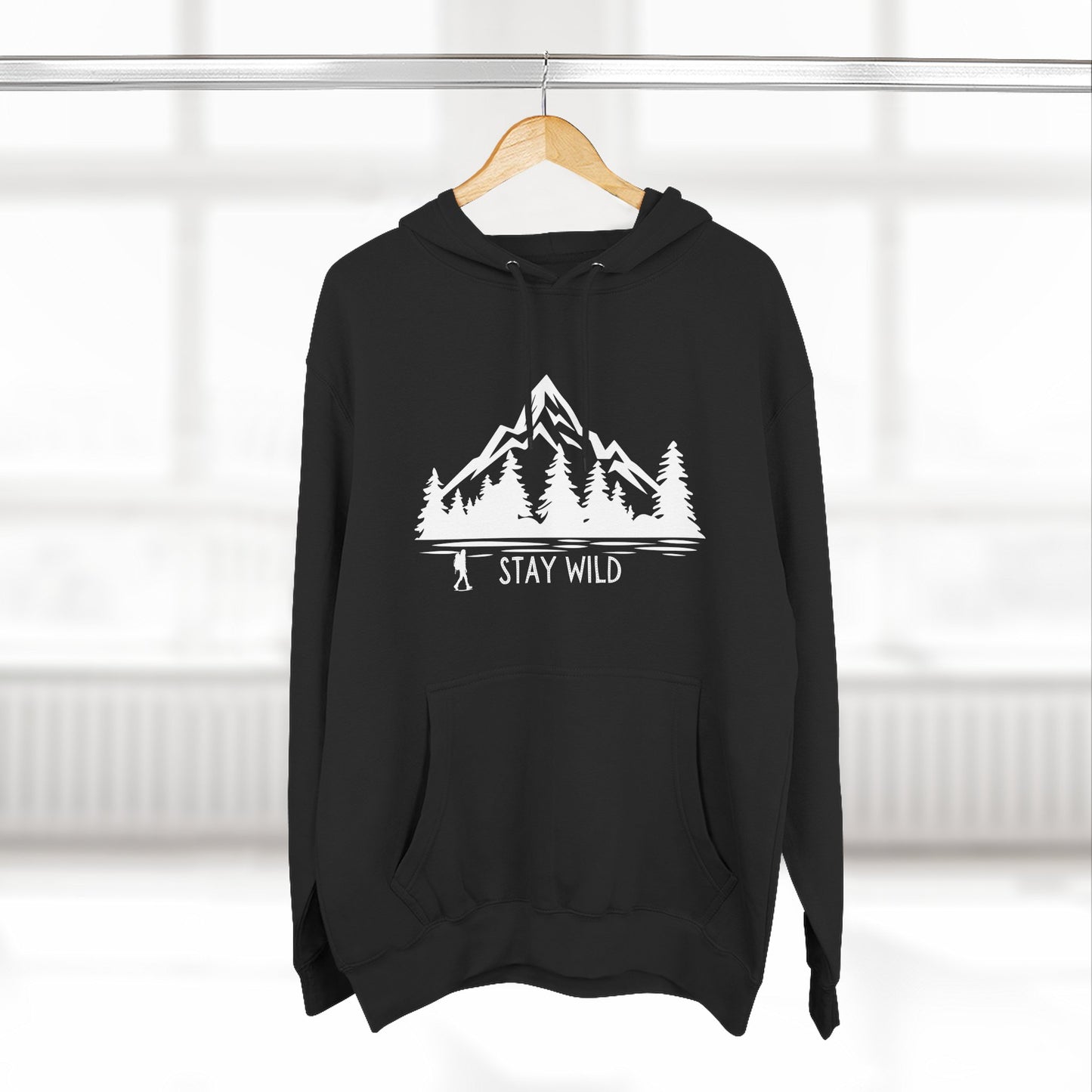 Stay Wild - Fleece Hoodie - Perfect for Outdoor Adventures, Gifts for Nature Lovers, Casual Wear, Winter Wardrobe