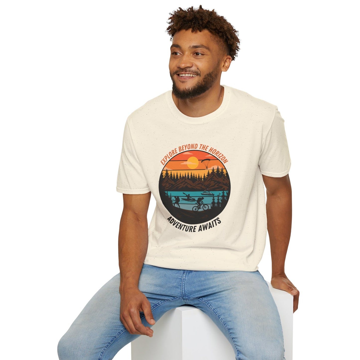 Explore Beyond the Horizon Adventure Unisex Softstyle T-Shirt