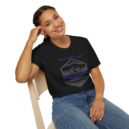 Mountain Biking Life Philosophy Quote Mountain Bike Unisex T-Shirt