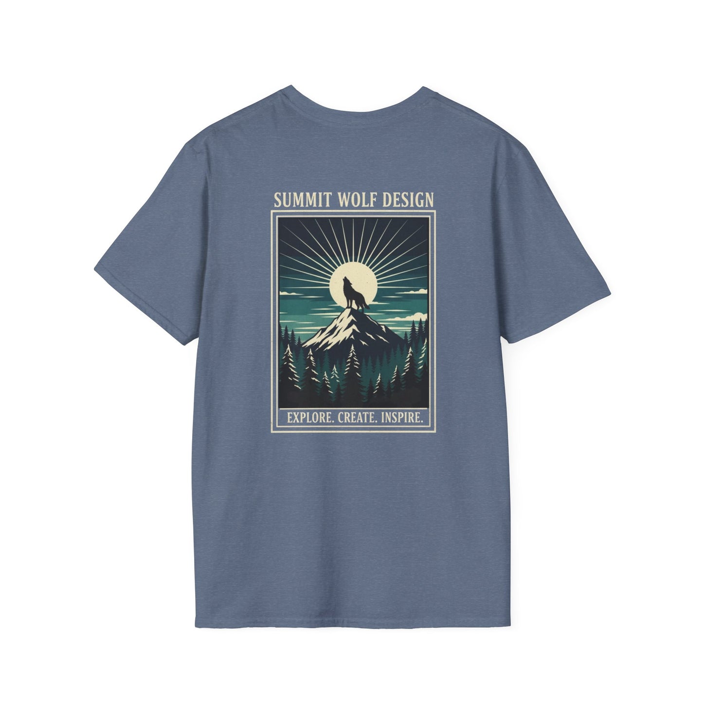 Howling Summit Wolf Japanese Ukiyo-e T-Shirt