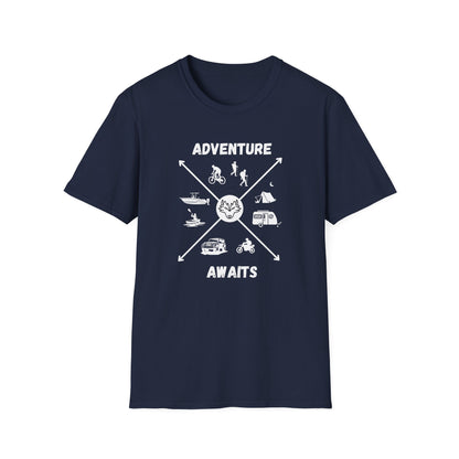 Adventure Awaits Cross Unisex Softstyle T-Shirt