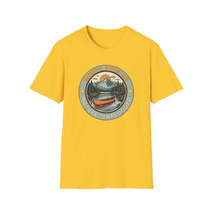 Summer Mode On, Nature Unplugged Unisex Softstyle T-Shirt