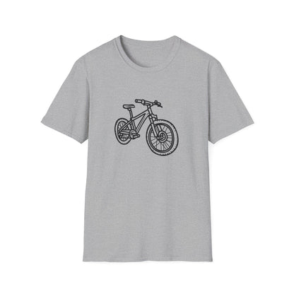 Mountain Bike Unisex T-Shirt - Outdoor Adventure Drawing