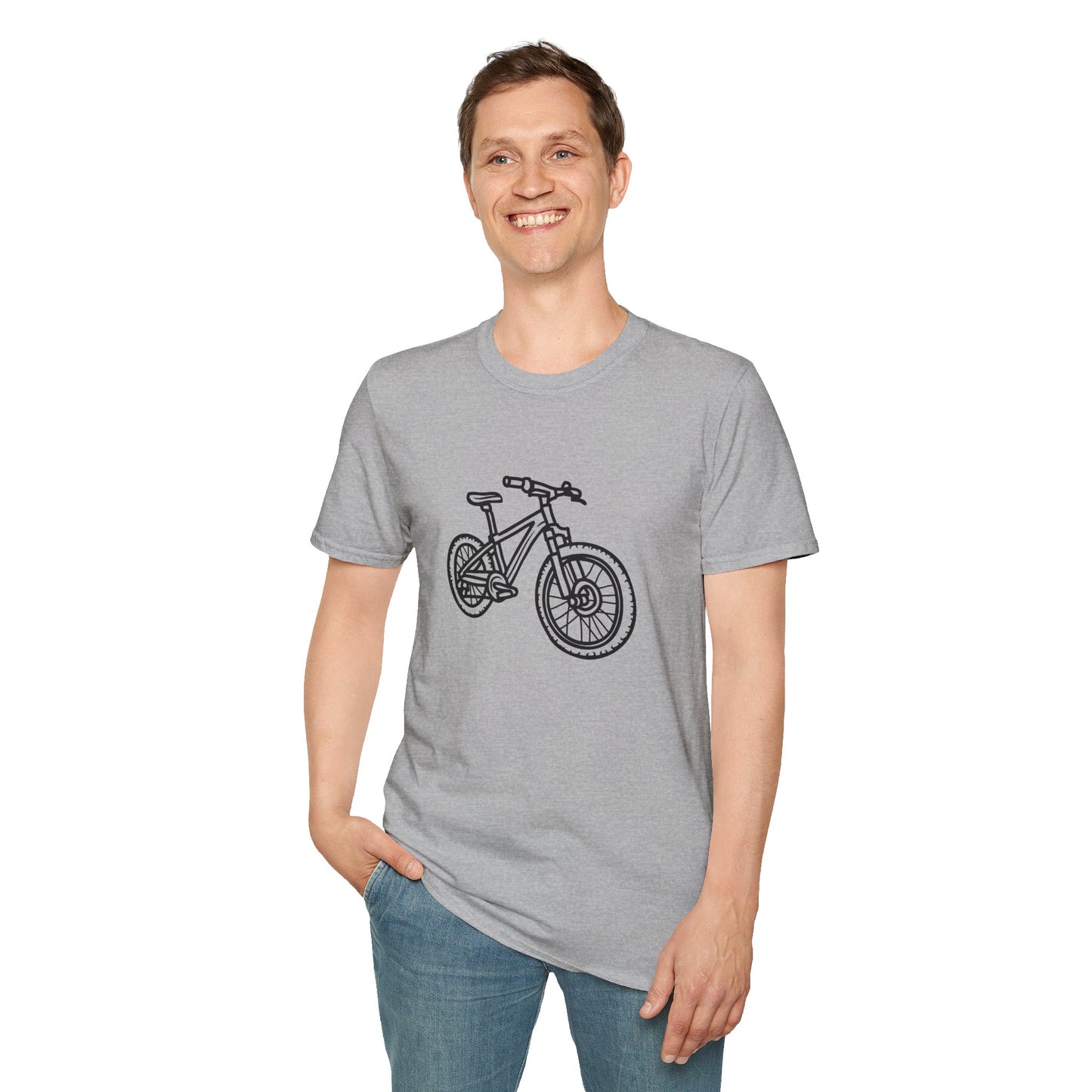 Mountain Bike Unisex T-Shirt - Outdoor Adventure Drawing