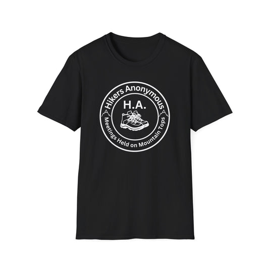 Hikers Anonymous Softstyle T-Shirt - Meetings held in the Mountains,