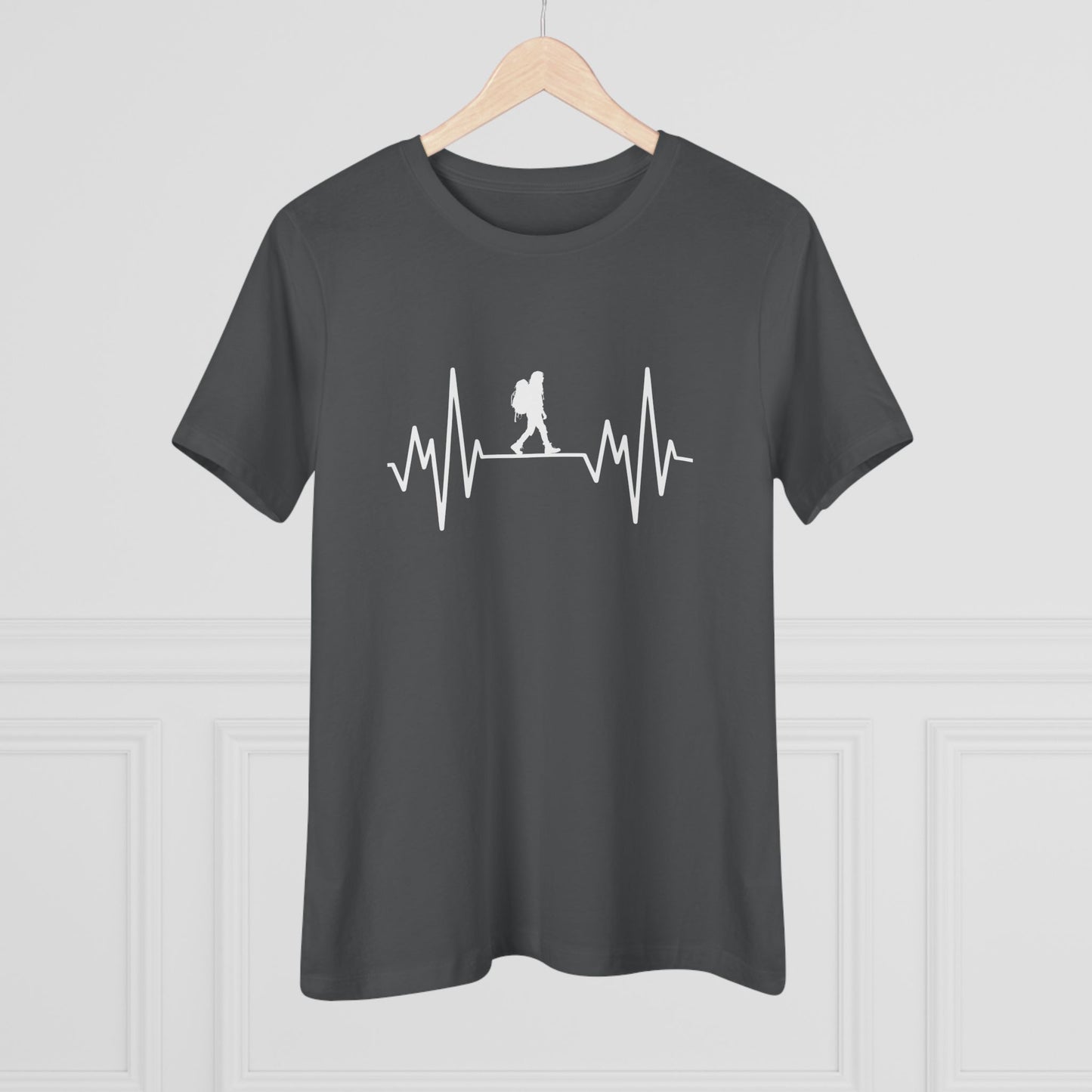 Hiker Mountain Heartbeat Women's Cotton T-shirt
