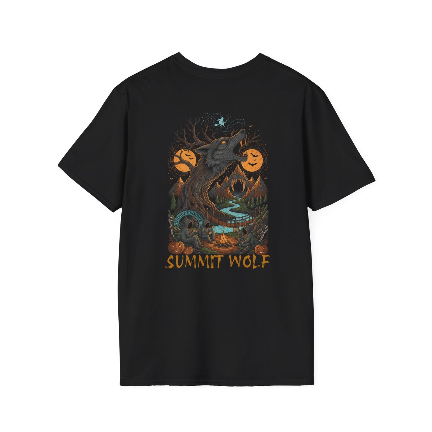 Summit Wolf Howling Double Print Unisex T-Shirt