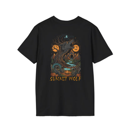 Summit Wolf Howling Double Print Unisex T-Shirt
