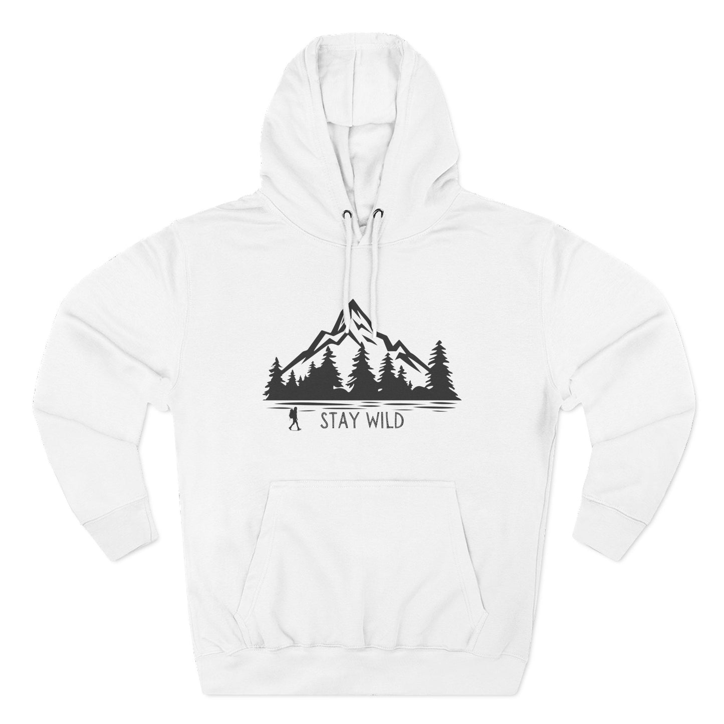 Stay Wild - Fleece Hoodie - Perfect for Outdoor Adventures, Gifts for Nature Lovers, Casual Wear, Winter Wardrobe