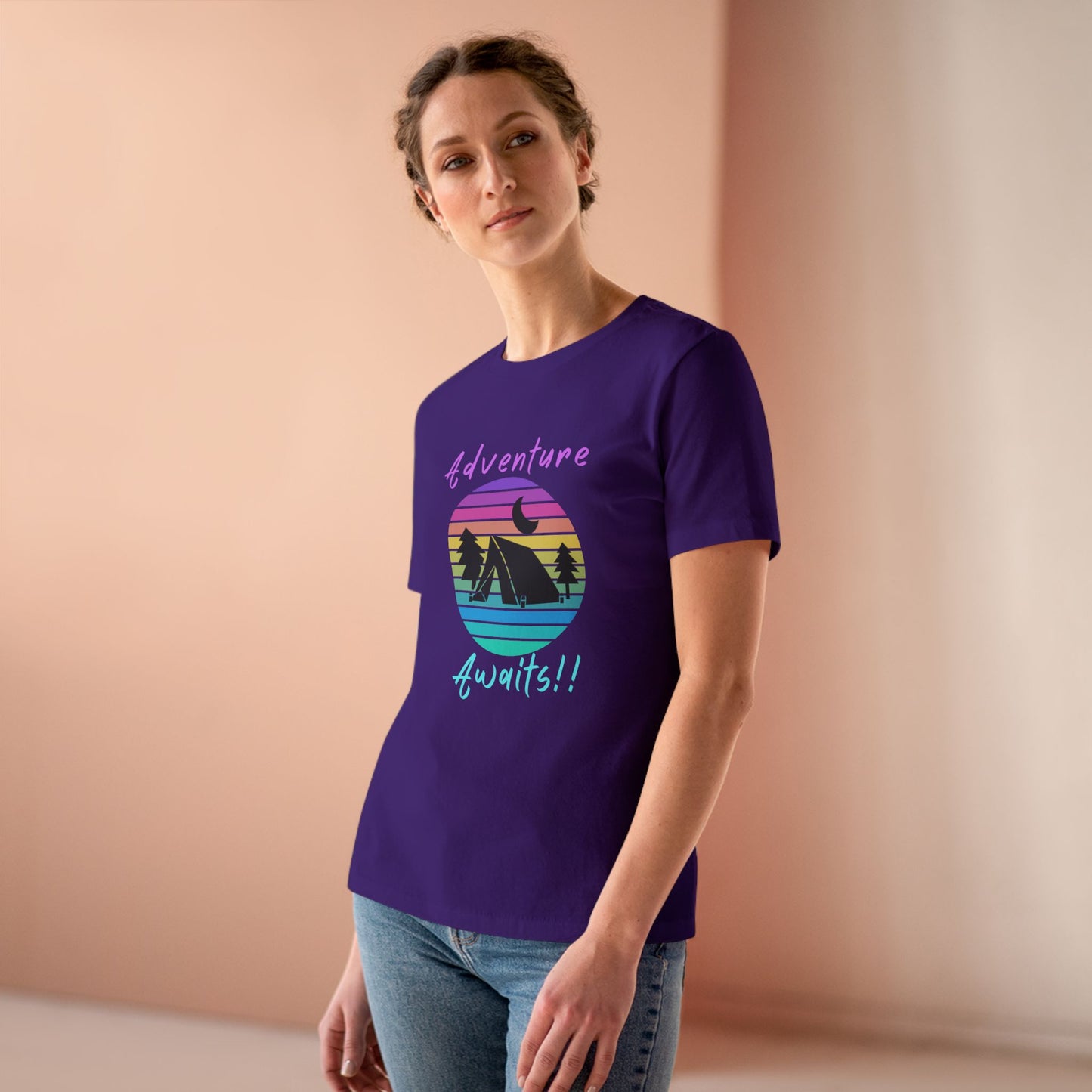 Adventure Awaits Women's Cotton Tee