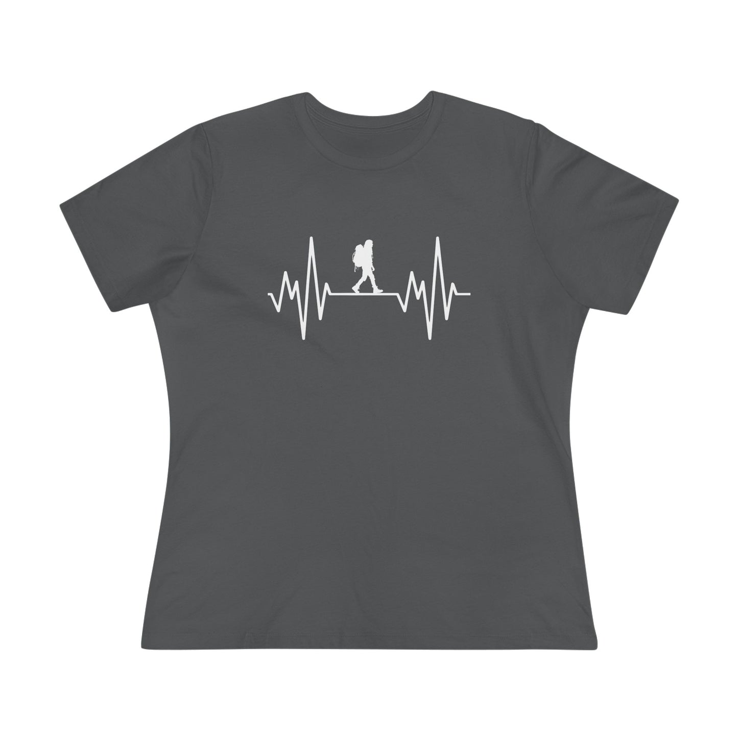 Hiker Mountain Heartbeat Women's Cotton T-shirt