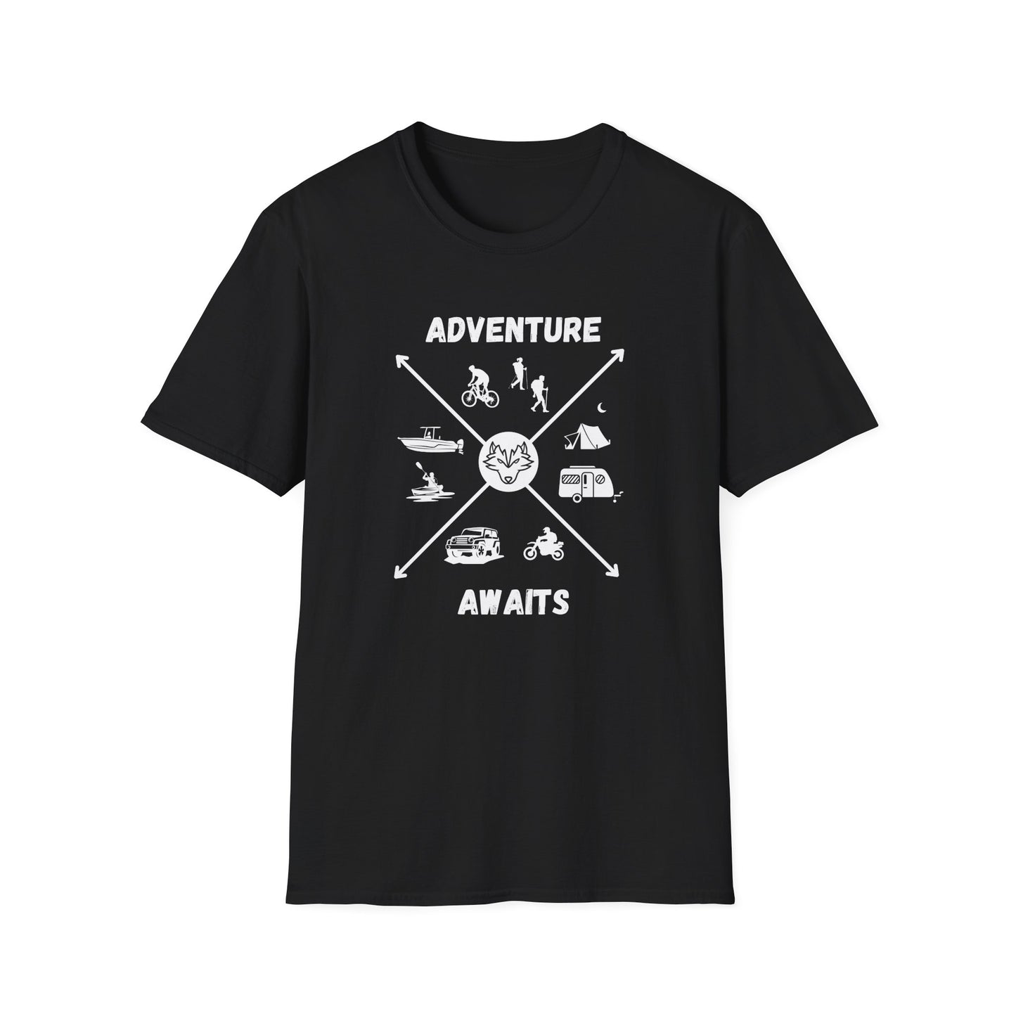 Adventure Awaits Cross Unisex Softstyle T-Shirt