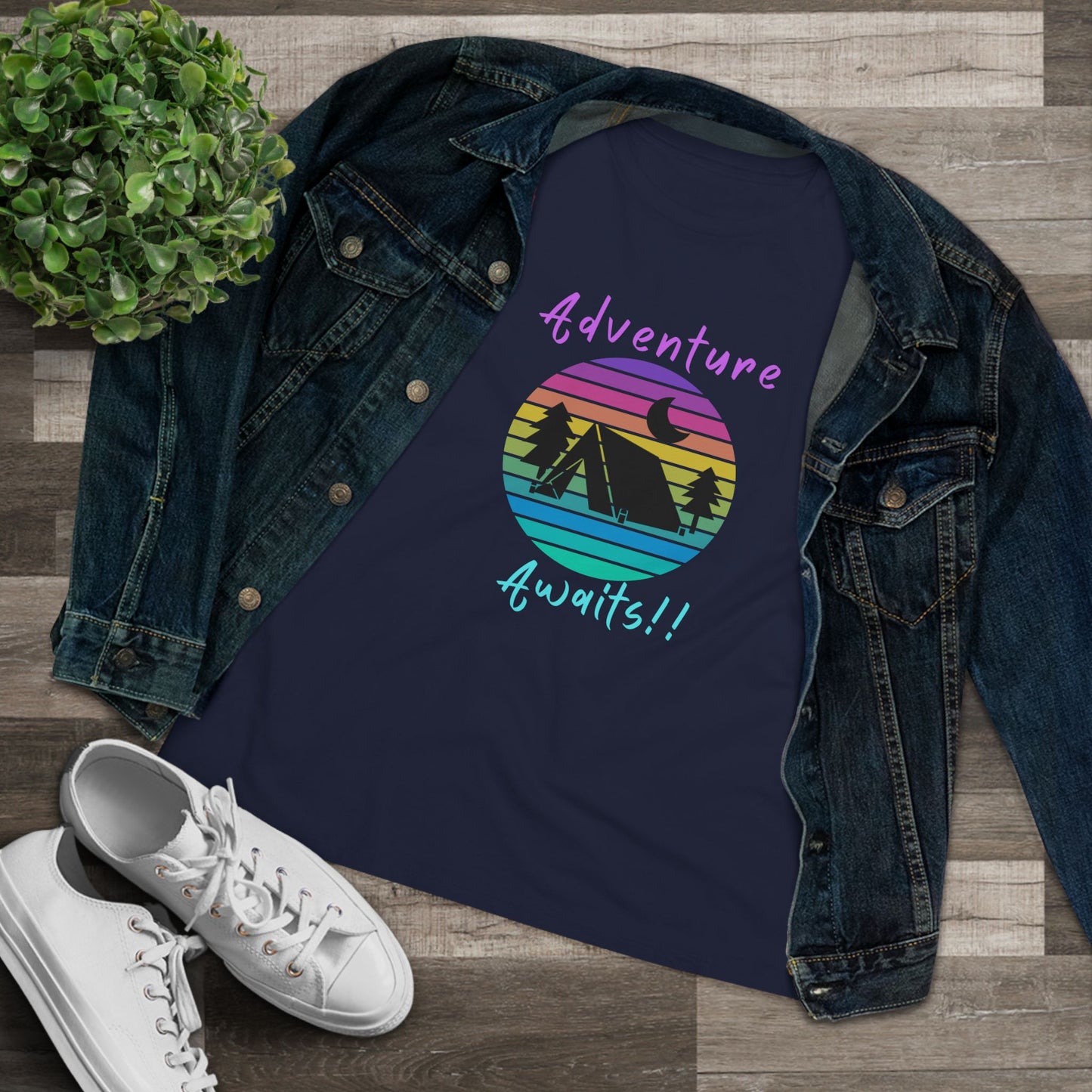 Adventure Awaits Women's Cotton Tee