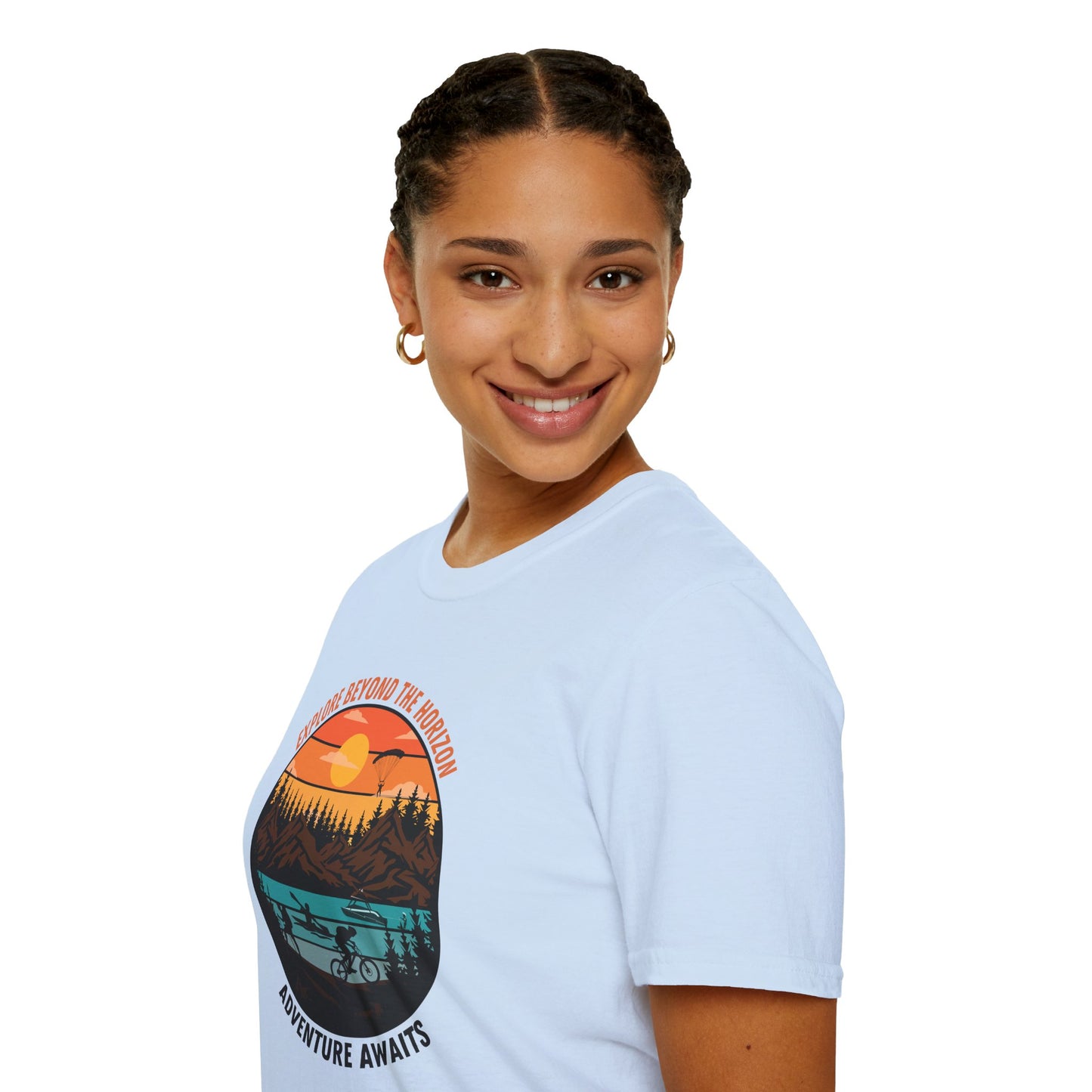 Explore Beyond the Horizon Adventure Unisex Softstyle T-Shirt