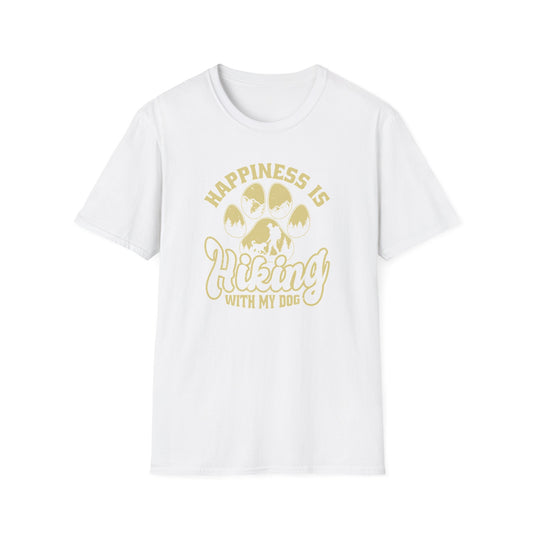 Hiking with My Dog Unisex Softstyle T-Shirt