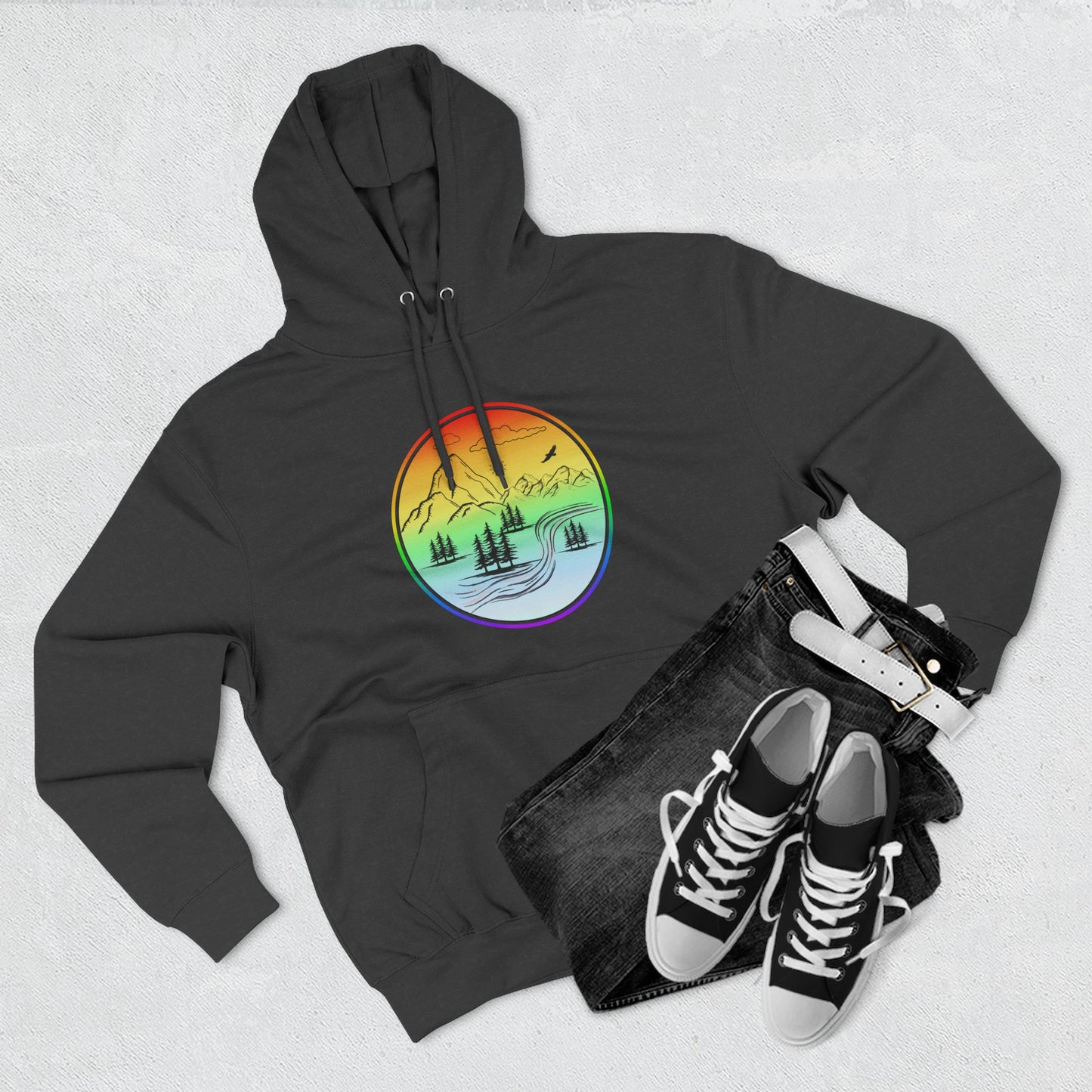 Natures Sunset Fleece Hoodie - Perfect for Outdoor Adventures, Gifts for Sports Lovers, Casual Wear, Winter Wardrobe